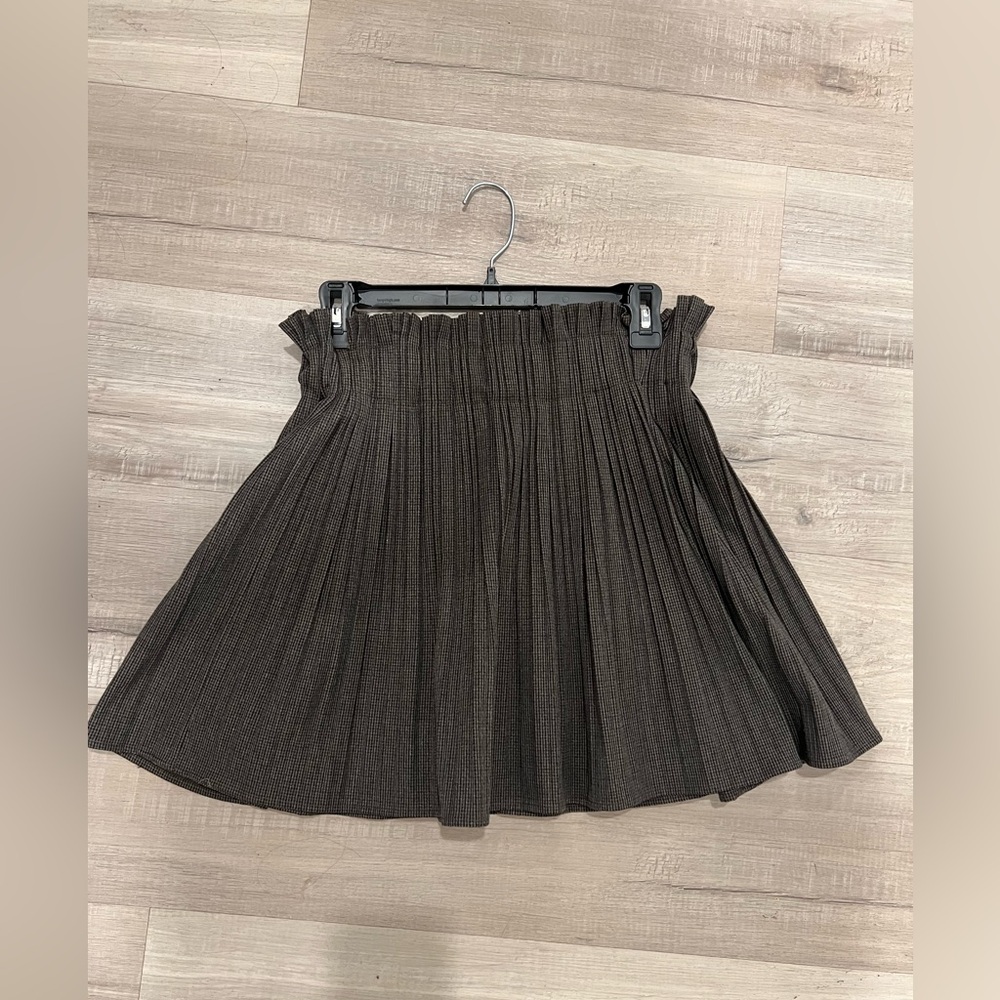 Zara Brown Pleated Skirt